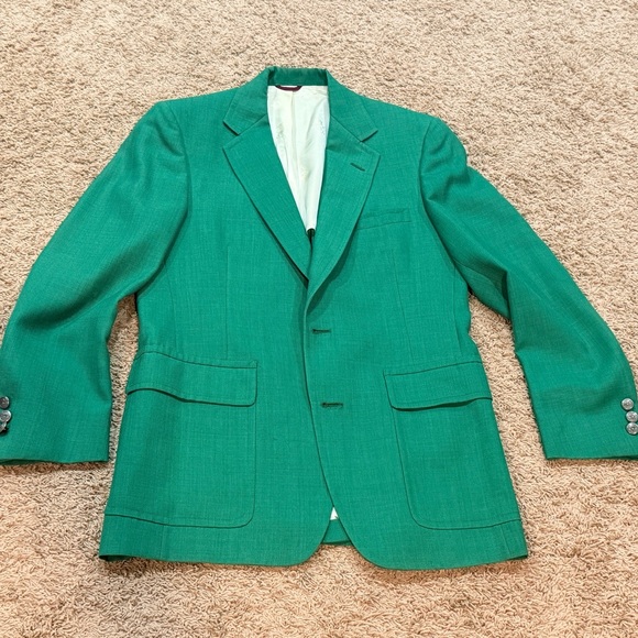 Hart Schaffner Marx Jack Nicklaus Golf Masters VINTAGE Green Blazer 35 R - Picture 2 of 11